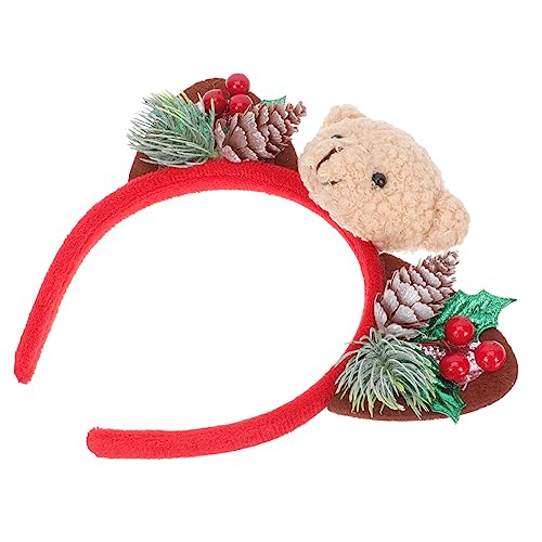 Beatifufu Bären Stirnband Urlaub Stirnbänder Kostümverzierung Schönes Weihnachtshaarband Weihnachtshaarkostüm Stirnband Mit Rentierohren Weihnachts-haarschmuck 3d Stoff Niedlich Kleidung von Beatifufu