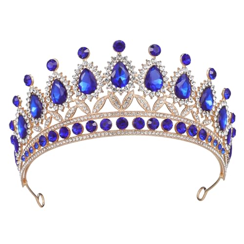 Beatifufu Barock Strass Tiara Krone Damen Braut Haarreif Hochzeit Accessoire Prom Ball Geburtstag Party von Beatifufu