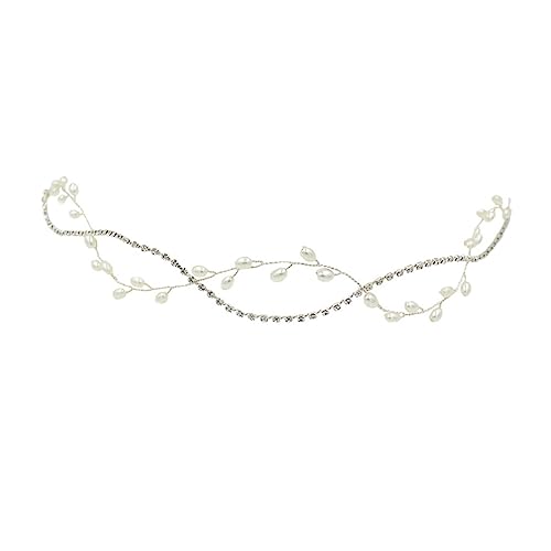 Beatifufu Braut Haarband mit Zarten Perlen und Funkelnden Strasssteinen Silberfarben Retro Chic Design Einfach zu Befestigen für Hochzeit Braut und Brautjungfer von Beatifufu