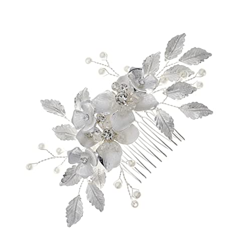 Beatifufu Braut Haarspange Braut Hochzeit Tiara Haarschmuck Brautjungfer Roségold Die Blumen Abs Haarschmuck Für Die Braut von Beatifufu