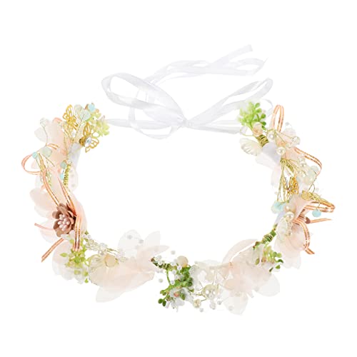 Beatifufu Künstliche Blumenkrone Eleganter Blumenkranz Für Mädchen Fotokranz-requisite Verstellbares Stirnband Naturgetreue Blumen Für Hochzeit Party Festival Beatifufu Künstliche Blumenkrone Eleganter Blumenkranz Für Mädchen Fotokranz-requisite Verstellbares Stirnband Naturgetreue Blumen Für Hochzeit Party Festival von Beatifufu