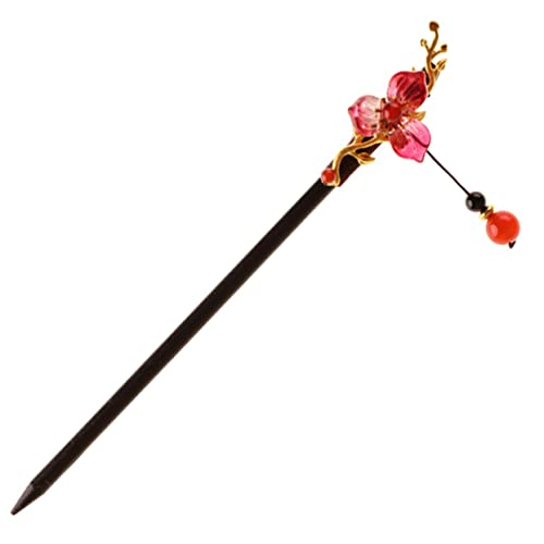 Beatifufu Holz Haarnadel Japanisch Vintage Blume Haar Stylingtool Haaraccessoire Für Frauen Mit Baumelndem Quaste Für Langes Haar Für Alltag Hochzeit Party von Beatifufu
