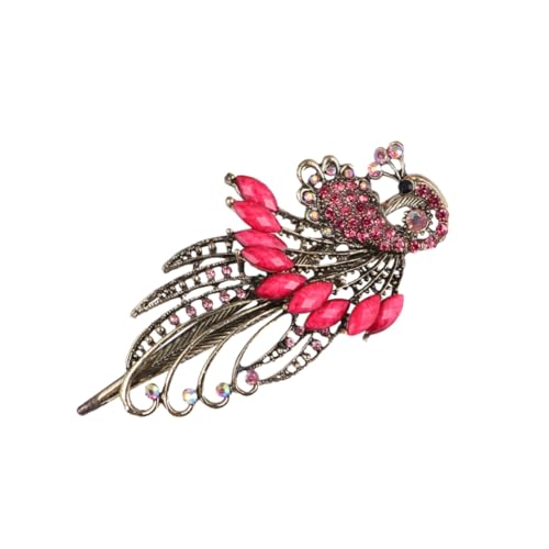Beatifufu Delikate Vintage haarspange mit Funkelnden Strasssteinen Modisches Haar accessoire für Damen und Mädchen Leichter Legierungsclip Geeignet für Party Festival und Alltag Rosa von Beatifufu