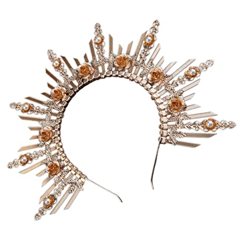 Beatifufu Kronen Stirnband Für Damen Mädchen Göttinnen Kopfschmuck Lolita Accessoires Haarband Mit Krone Für Cosplay Party Hochzeit Fotografie Dekorativ von Beatifufu