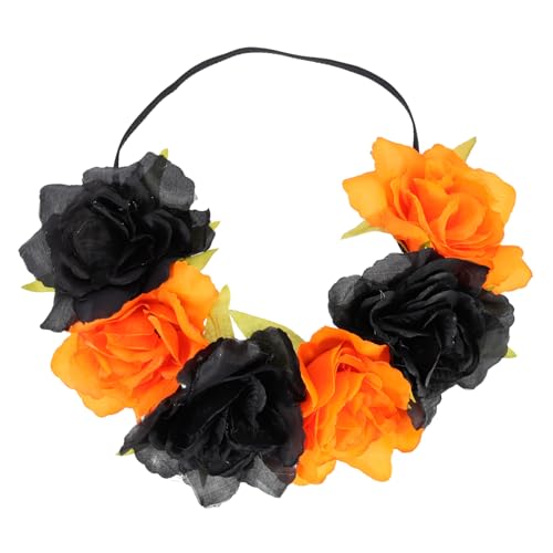 Beatifufu Blumenkranz Haarreif Mit Großen Blumen Für Halloween Haarschmuck-accessoire Für Kostüme Und Partys Leicht Und Dekorativ von Beatifufu
