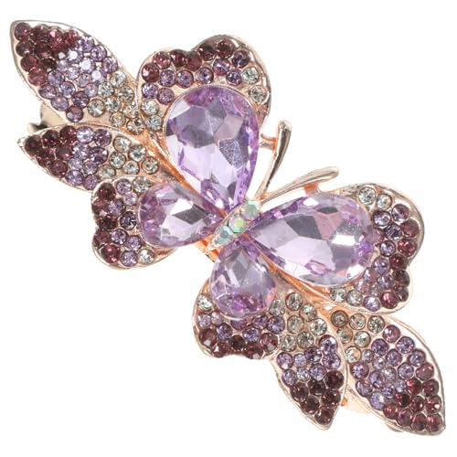 Beatifufu Eleganter Haarschmuck Haarklammer mit Funkelnden Strasssteinen Schmetterlings design Komfortabel für Damen Alltag Party von Beatifufu