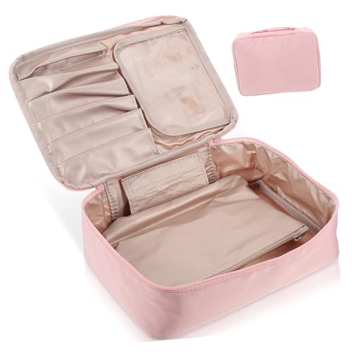 Beatifufu Extra Große Make Up Tasche Tragbare Kulturbeutel für Damen Reise Kosmetiktasche mit Griff von Beatifufu