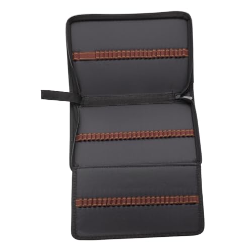 Beatifufu Faltbares Federmäppchen aus Schwarzem Canvas mit Fächern Großer Kapazität Glattem Reißverschluss Kompakt und Vielseitig für Schüler Studenten und Künstler zur Sicheren von Beatifufu
