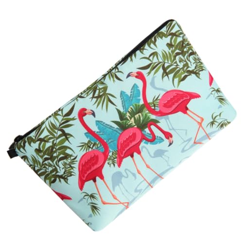 Beatifufu Kosmetiktasche Mit Flamingo-Muster Tragbarer Kulturbeutel Für Damen Make-up-Aufbewahrungstasche Mit Viel Stauraum Reise-Make-up-Organizer Für Kosmetika Und Utensilien von Beatifufu