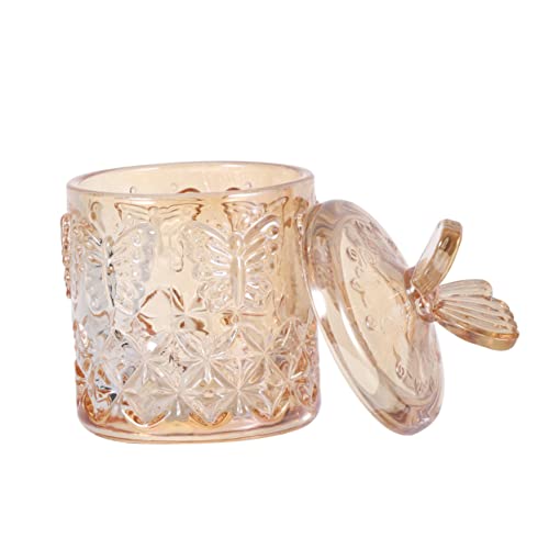 Beatifufu Glas-aufbewahrungsbox Für Wattestäbchen Transparenter Kosmetikbehälter Multifunktionaler Make-up-organizer von Beatifufu