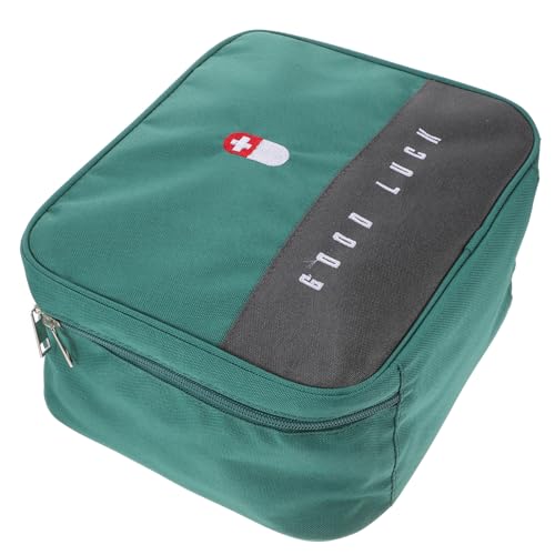 Beatifufu Großer Haushalts medizinbeutel aus Oxford Langlebig mit Reißverschluss und Mehreren Fächern Vielseitiger Organizer für Reise Camping und Outdoor Kompakt und Geräumig Grün von Beatifufu