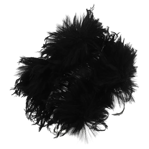 Beatifufu Großer Plüsch Haarklammer für Dickes Haar Rutschfester Weicher Haarclip mit Fester Befestigung Flauschiger Haarschmuck Damen Stylischer Haarspange für Lange Haare Schwarz von Beatifufu
