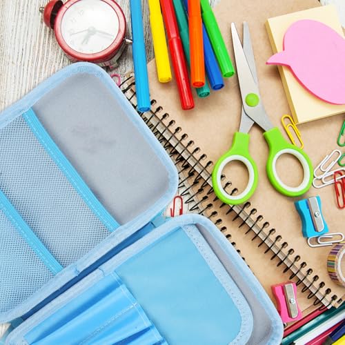 Beatifufu Großes Eva Federmäppchen mit Reißverschluss Wasserabweisend Handlich Langlebig Großer Stauraum für Stifte und Schreibwaren Geeignet für Schüler Schule und Büro Blaues von Beatifufu