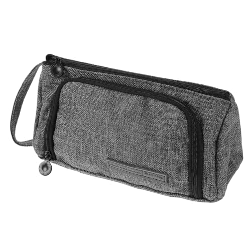 Beatifufu Großes Federmäppchen aus Canvas mit Reißverschluss Langlebiges Mäppchen für Schule und Büro Großes Fassungsvermögen Waschbarer Stiftebeutel für Erwachsene und Robustes von Beatifufu