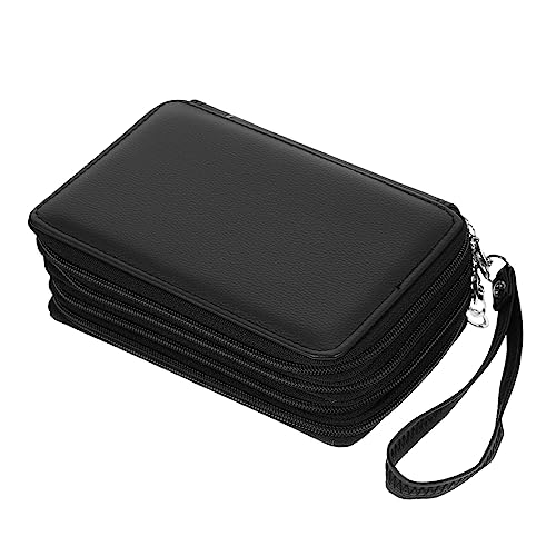 Beatifufu Großes Federmäppchen mit Lagigem Reißverschluss PU Material Langlebige Stifttasche Praktischer Schreibtisch Organizer für Schule und Büro Geräumige Schreibwaren Aufbewahrung von Beatifufu