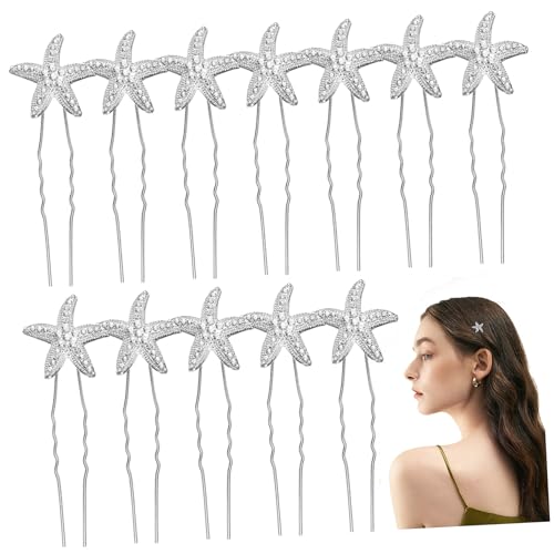 Beatifufu 12stücke Strass Haarschmuck Für Hochzeit Dekorative Haarnadeln Mit Sternen Metall Haarnadeln Für Frauen Haarschmuck Mit Strasssteinen Für Braut von Beatifufu