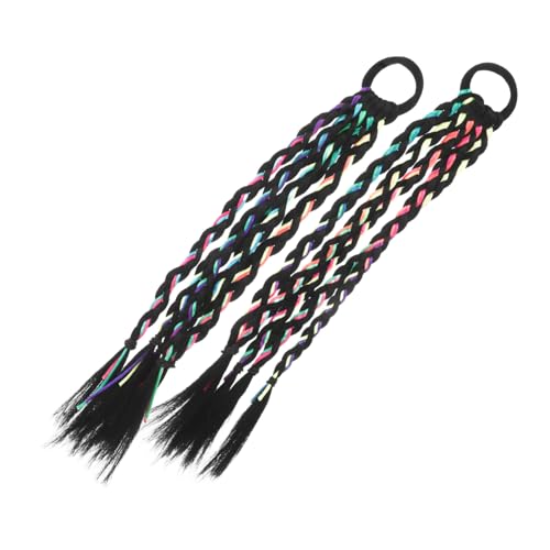 Beatifufu Haarsträhnen Bunte Geflochtene Extensions Langlebig Einfach zu Verwenden für Party Dress Up Cosplay Mädchen Haarschmuck von Beatifufu