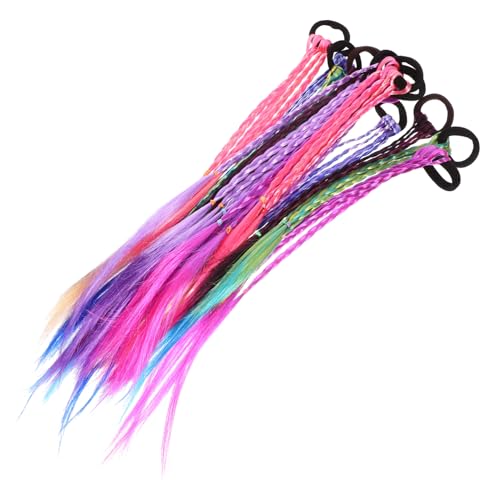 Beatifufu 12stücke Bunte Pferdeschwanz Haarverlängerungen Geflochtene Extensions Für Mädchen Frauen Synthetische Seide Haaraccessoires Diy von Beatifufu