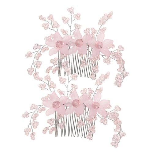 Beatifufu Handgefertigter Hochzeit Haarreif mit Funkelnden Acryl Kristallen Leichter Braut Haarkamm mit Strass Brautschmuck Accessoire für Hochzeit und Brautjungfern von Beatifufu