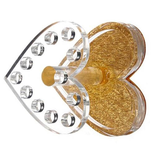 Beatifufu Herzförmiger Nagelpinselhalter Gold Transparent Nagelkunst Werkzeug Organizer UV Gel Pinsel Ständer Praktisch für Maniküre Pediküre Arbeitsplatz Beatifufu Herzförmiger Nagelpinselhalter Gold Transparent Nagelkunst Werkzeug Organizer UV Gel Pinsel Ständer Praktisch für Maniküre Pediküre Arbeitsplatz von Beatifufu