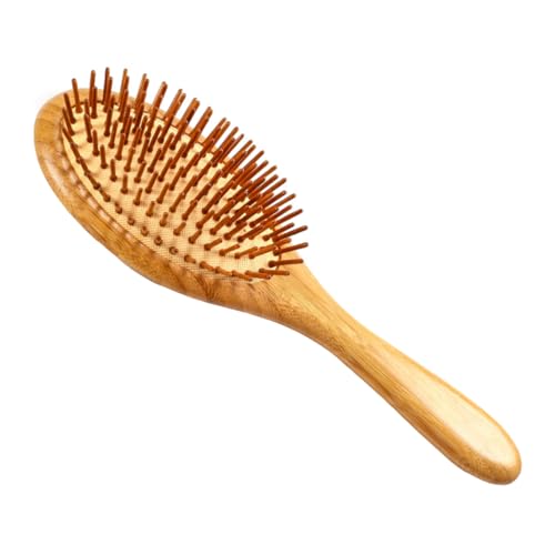 Beatifufu Holz Massagekamm Mit Kissen Tragbarer Bambus Kamm Für Haare Geeignet Für Zuhause Und Reisen Holzfarbe von Beatifufu