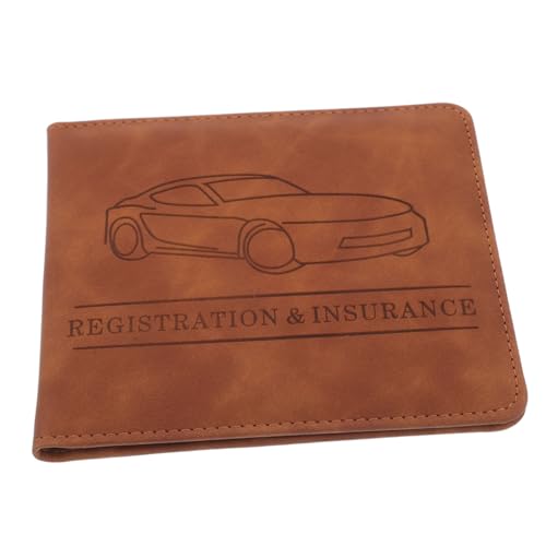 Beatifufu Kfz-zulassungs Und Versicherungshalter Kartenetui Aus Pu-Leder Organizer Für Führerscheine Versicherungskarten Dokumente Und Unterlagen von Beatifufu