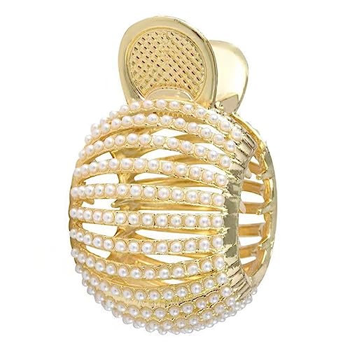 Beatifufu Pferdeschwanzhalter Aus Metall Mit Perlen Haarspange Für Frauen Geeignet Für Dichtes Und Langes Haar Zur Dekoration Für Verschiedene Anlässe von Beatifufu