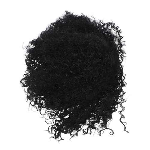 Beatifufu Kurze Afro Perücke Schwarz Synthetische Hitzebeständige Lockige Damen Perücke Leichter Atmungsaktiver Kurzhaar-look für Karneval Halloween Party und Cosplay von Beatifufu