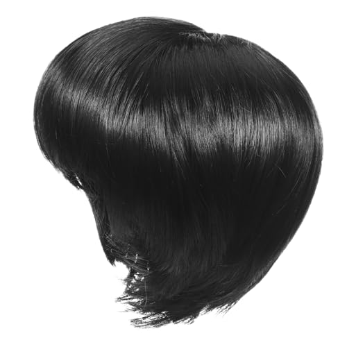 Beatifufu Kurze Bob Perücke mit Natürlichen Damen Kurzhaarschnitt Atmungsaktiv Leichte Synthetische Perücke für Alltag Party Cosplay Sommer Geeignet Schwarze Frauen von Beatifufu