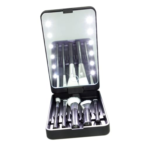 Beatifufu LED Beleuchtetes Wimpernbox Organizer mit Schminkspiegel Aufbewahrungskoffer für Falsche Wimpern Langlebiges Kunststoffmaterial als Kosmetikkoffer Unterwegs oder Geschenk von Beatifufu