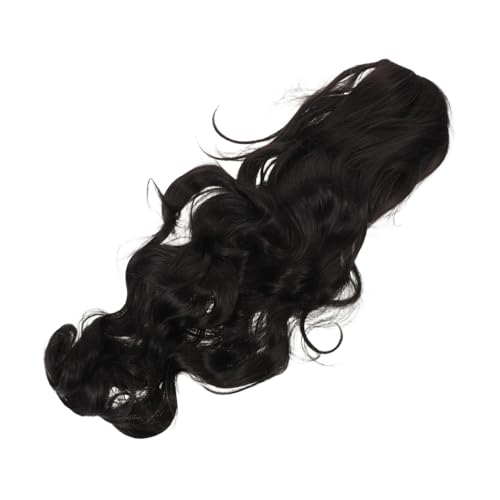 Beatifufu Langhaarige Schwarze Cosplay perücke Gewellt Lockig Hitzebeständig Natürliche Optik Mittelscheitel für Damen Halloween Party Verkleidung von Beatifufu