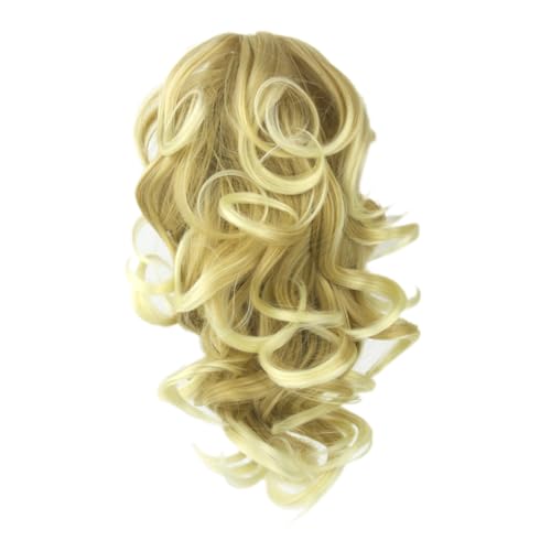 Beatifufu Lockiger Synthetischer Haarzopf mit Krallenclip Farbverlauf Sichere Befestigung Verstellbar Bequem für Damen und Mädchen Natürliche Optik Vielseitig Stylbar Synthetische von Beatifufu