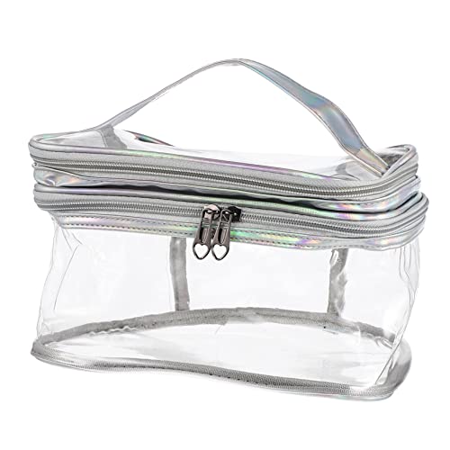 Beatifufu Kosmetiktasche Transparent Doppelschichtig Tragbare wasserdichte Kulturtasche Für Damen Für Und Persönliche Pflege Multifunktionale Aufbewahrungslösung von Beatifufu