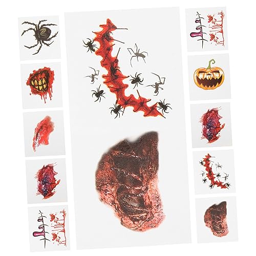 Beatifufu 40stücke Halloween Wunden Tattoos Temporäre Narben Aufkleber Für Gruselige Gesichtsbemalung Für Partys Cosplay Und Foto- Beatifufu 40stücke Halloween Wunden Tattoos Temporäre Narben Aufkleber Für Gruselige Gesichtsbemalung Für Partys Cosplay Und Foto- von Beatifufu