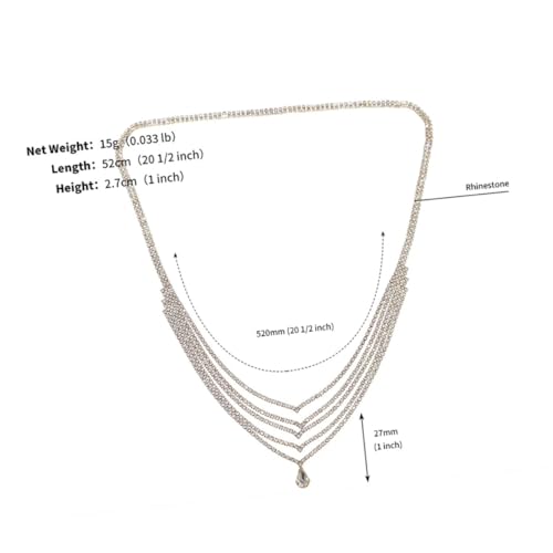 Beatifufu Mehrlagige Goldfarbene Wasserfall Strass Haarband Damen Head Jewelry für Party Hochzeit Festival Braut Frisur Schmuck von Beatifufu