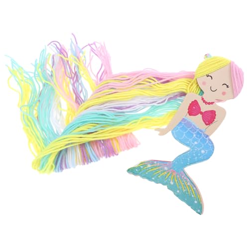 Beatifufu Mermaid Party Supplies Haarspangen Organizer mit Tassel Wandhängender Haarnadeln Halter für Mädchen Wanddeko Haarschmuck Aufbewahrung Langlebig Leicht Installieren Gelb von Beatifufu