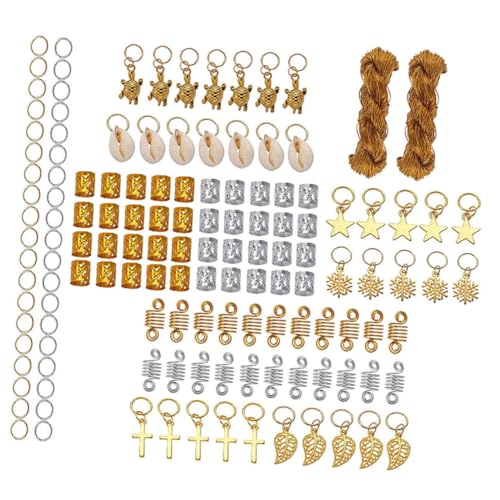 Beatifufu Metall Haarschmuck für Zöpfe Kreative Korrosionsfreie Haarringe und Anhänger Modische Einfache Anwendung für Zopfstyling und Haarverschönerung bei Damen und Mädchen von Beatifufu