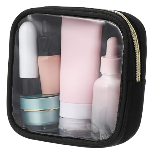 Beatifufu Mini-Make-up-Tasche Mit Transparentem Vorderfenster Robustem Reißverschluss Kompakter Für Reise-aufbewahrung Vielseitige Kosmetiktasche Für Damen Make-up-Organizer Mit von Beatifufu