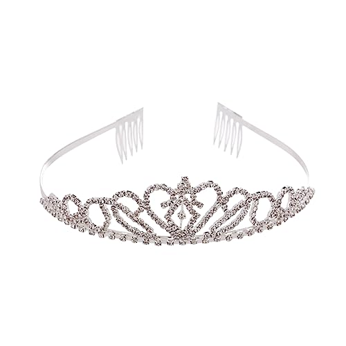 Beatifufu Fashion Love Heart Krone Mit Rhinestones Für Braut Hochzeitsaccessoire Elegantes Diadem Für Frauen Haarzier Für Feiern Und Besondere Anlässe von Beatifufu