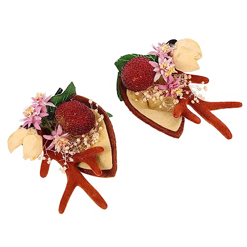 Beatifufu Modische Hirschgeweih-haarnadeln Für Frauen Jungen Und Mädchen Ohren Cosplay Hirschohr-haarspangen Kreative Weihnachts-haardekoration von Beatifufu