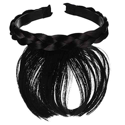 Beatifufu Fashion Synthetic Wigs Mit Stirnband Und Luftige Ponyfransen Für Damen Verstellbare Haarverlängerungen Natürlichem Schwarz Für Partys Und Alltag von Beatifufu