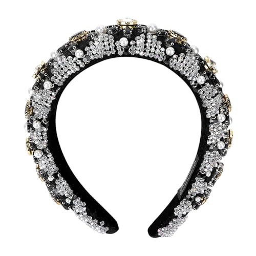 Beatifufu 1stück Barock Stirnband Damen Mit Kristallverzierung Hochzeits-haaraccessoire Haarband Für Braut Besondere Anlässe Und Feste von Beatifufu