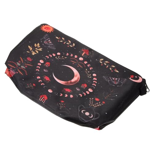 Beatifufu Moon Phase Blumenmuster Kosmetiktasche Leicht Tragbar Reise Make Up Tasche Damen Kulturbeutel Vielseitig als Toilettenartikel und Organizerbeutel Geeignet von Beatifufu