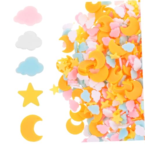 Beatifufu Nagel Ton Nageldekorationen Pailletten Polymer Stern Nagelkunst Patch Handydekoration für Design Handwerk Nagelpolymerschnitte Fimoscheiben Niedliches Nagelkunstaufkleber von Beatifufu