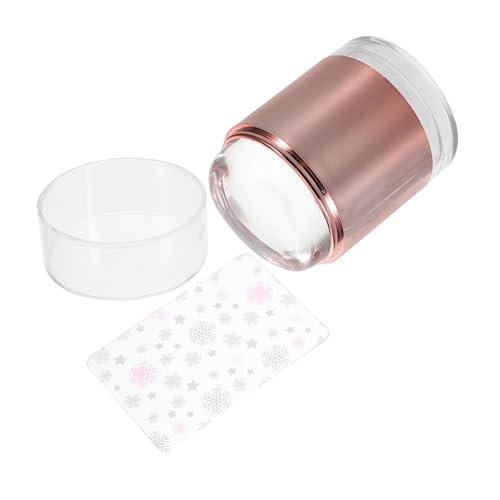 Beatifufu Nail Art Stamper Set Mit Silikon-stempel French Nail Stamper Kopf Nageldruckplatte Und Schaber Maniküre-werkzeugset Für Nageldesign Gold von Beatifufu