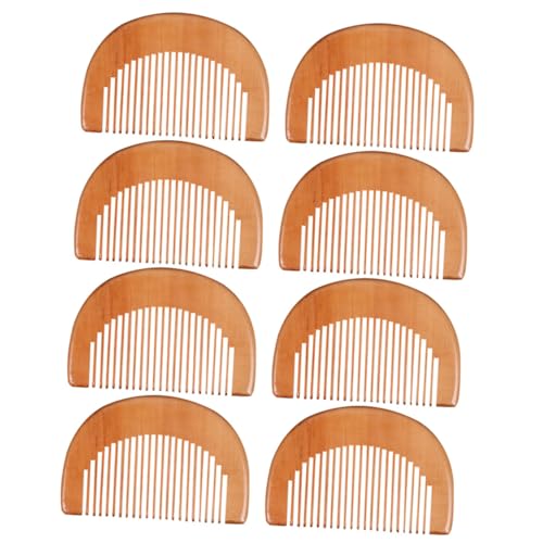 Beatifufu Natürlich kein statisches Haarkamm-Set aus Holz für Frauen 8-teilig Mini-Kämme für Haar-Styling tragbar für unterwegs von Beatifufu