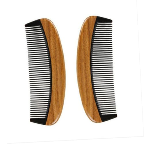 Beatifufu Natürlicher Sandelholz hornkamm für Damen Glättender Haarkamm mit Feinen Zähnen Handlicher Mobiler Stylingkamm Hautfreundlich und Entspannend für Haartypen von Beatifufu