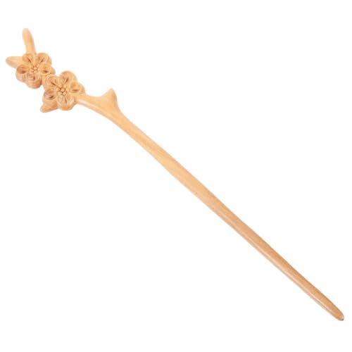 Beatifufu Pfirsichholz Haarschmuck Haarstäbchen Retro Stil Leichtes Holz Haarstab für Mädchen und Frauen Langes Haar Fest Haltender Haarbun Pin Praktisches Stäbchen Frisuren Zubehör von Beatifufu