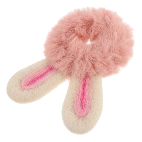 Beatifufu Plüsch Haargummi mit Hasenohren Weiches Elastisches Haarband für Damen und Mädchen Kuscheliger Haarschmuck Modisches Haargummi für Alltag und Weihnachten Farbenfrohes Schonendes von Beatifufu
