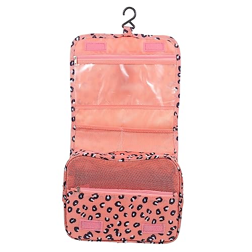 Beatifufu Reise Kosmetiktasche Mit Aufhängemöglichkeit Faltbare Toilettentasche Für Damen Praktischer Kulturbeutel Für Pflegeprodukte Und Make-up Leopard Gepunktet Platzsparend Und von Beatifufu
